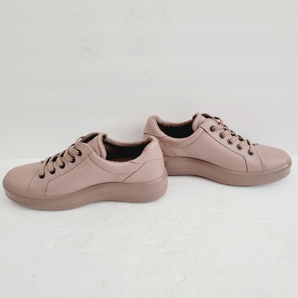 NEW ECCO SOFT 9 II Rose Leather Sneakers Size 5 - 5.5 - Picture 2 of 8
